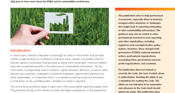 Ethics considerations in sustainability reporting greenwashing