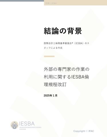 Using the Work of an External Expert - Basis for Conclusions